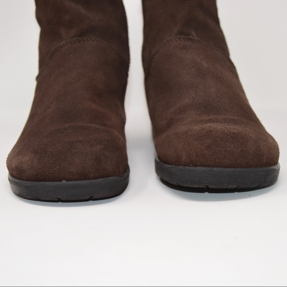 Martino of Canada Brown Suede Slouch Boot, Block Heel, Size 9.5 - Picture 12 of 16